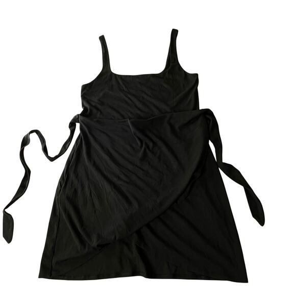 Wilfred Aritzia Saturn Black Wrap Dress Size 2XL Preppy Classic Soft - Picture 1 of 11